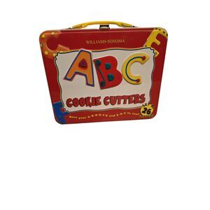 Williams-Sonoma 27pc Cookie Cutter Alphabet Letters & Tin Lunch Box